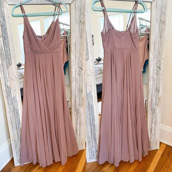 Anthropologie BHLDN Eva Violet Purple Spaghetti Strap Bridesmaid Dress Small - Picture 4 of 7